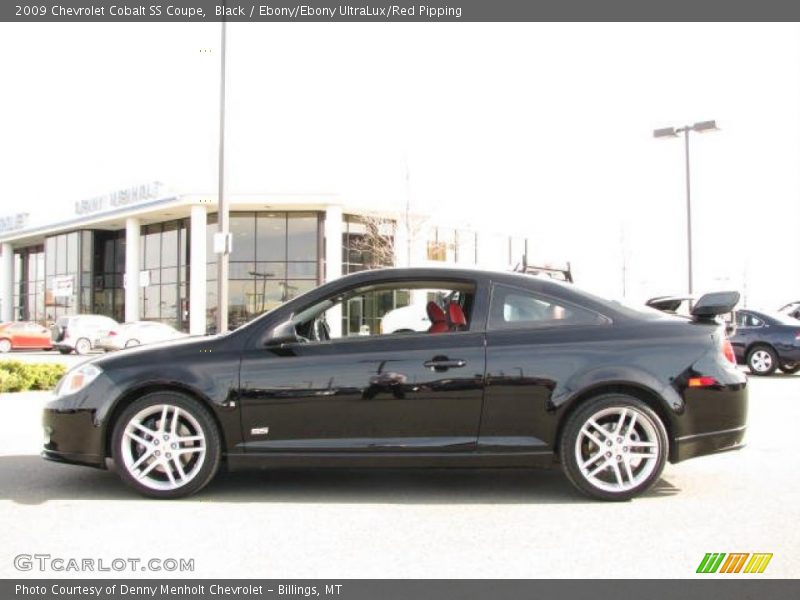 Black / Ebony/Ebony UltraLux/Red Pipping 2009 Chevrolet Cobalt SS Coupe
