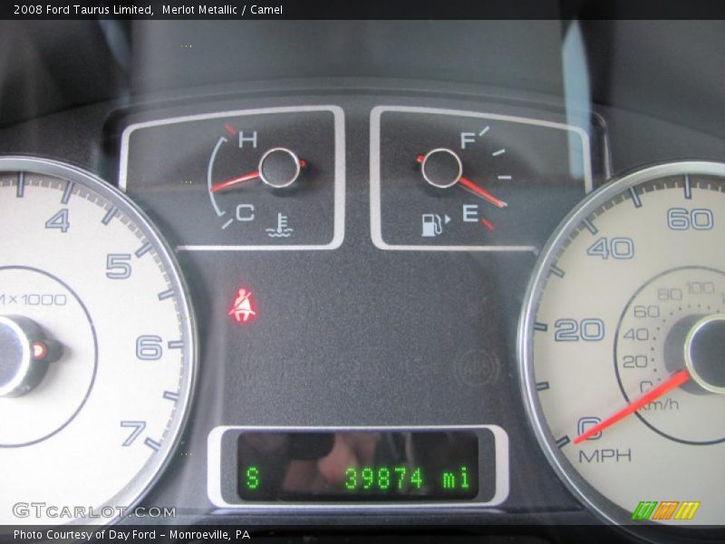 Merlot Metallic / Camel 2008 Ford Taurus Limited