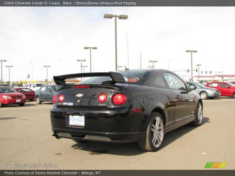 Black / Ebony/Ebony UltraLux/Red Pipping 2009 Chevrolet Cobalt SS Coupe