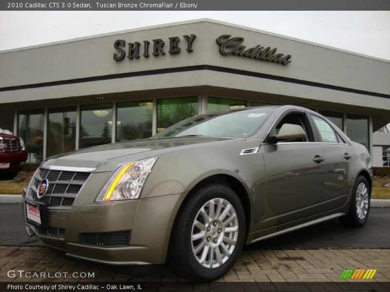 Tuscan Bronze ChromaFlair / Ebony 2010 Cadillac CTS 3.0 Sedan