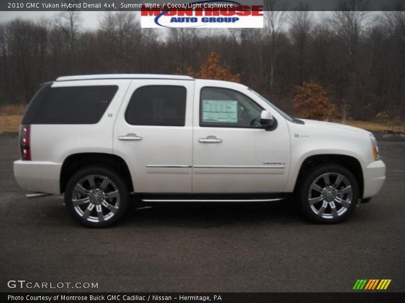Summit White / Cocoa/Light Cashmere 2010 GMC Yukon Hybrid Denali 4x4