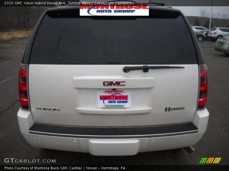Summit White / Cocoa/Light Cashmere 2010 GMC Yukon Hybrid Denali 4x4