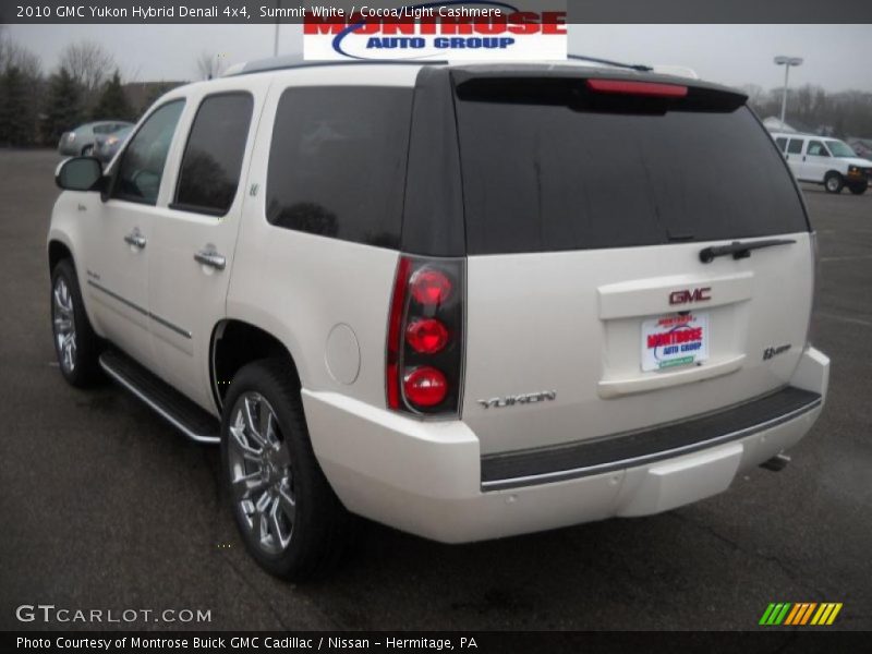 Summit White / Cocoa/Light Cashmere 2010 GMC Yukon Hybrid Denali 4x4