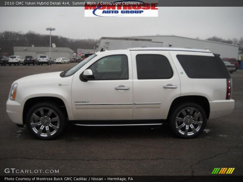 Summit White / Cocoa/Light Cashmere 2010 GMC Yukon Hybrid Denali 4x4