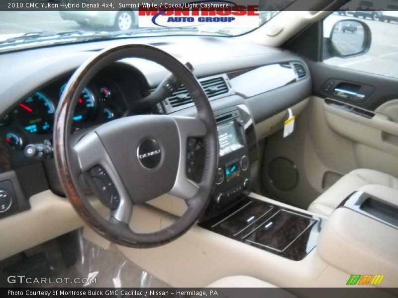 Summit White / Cocoa/Light Cashmere 2010 GMC Yukon Hybrid Denali 4x4