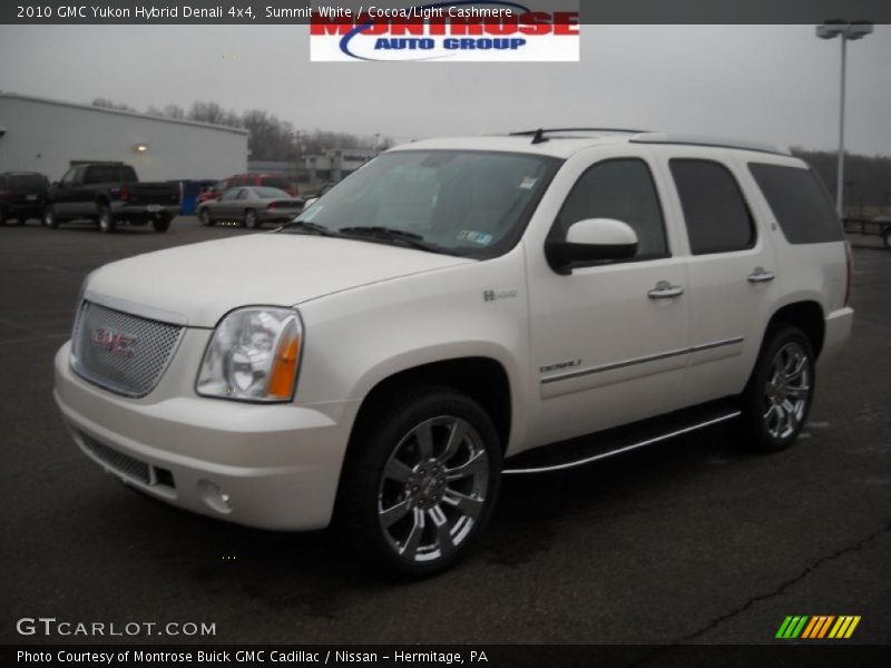 Summit White / Cocoa/Light Cashmere 2010 GMC Yukon Hybrid Denali 4x4