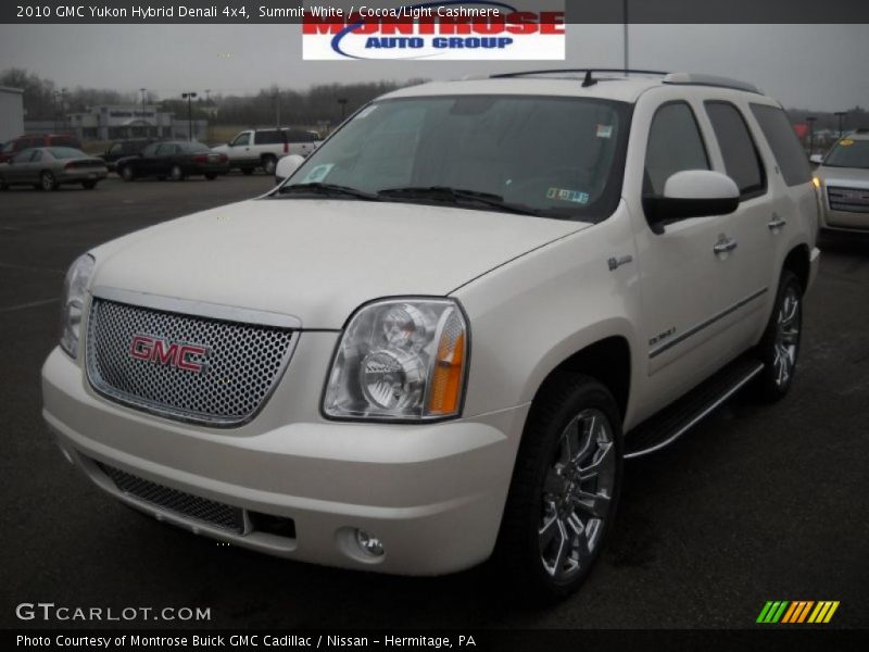 Summit White / Cocoa/Light Cashmere 2010 GMC Yukon Hybrid Denali 4x4
