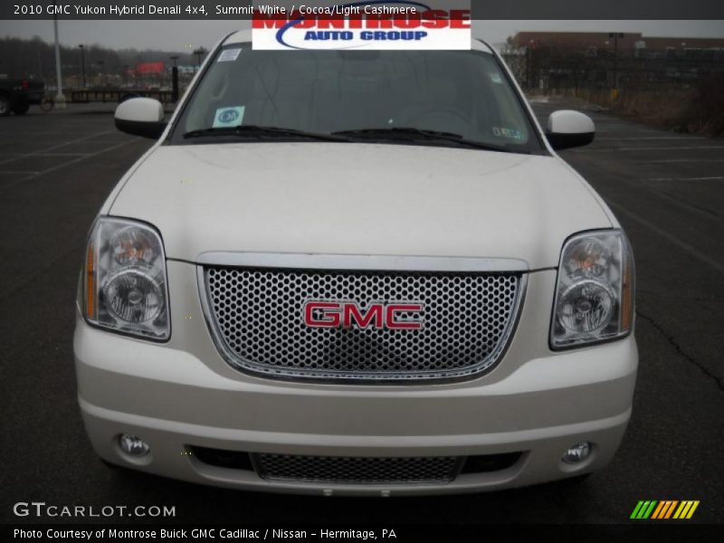 Summit White / Cocoa/Light Cashmere 2010 GMC Yukon Hybrid Denali 4x4