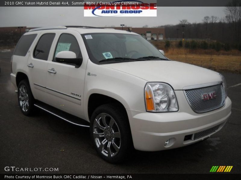 Summit White / Cocoa/Light Cashmere 2010 GMC Yukon Hybrid Denali 4x4
