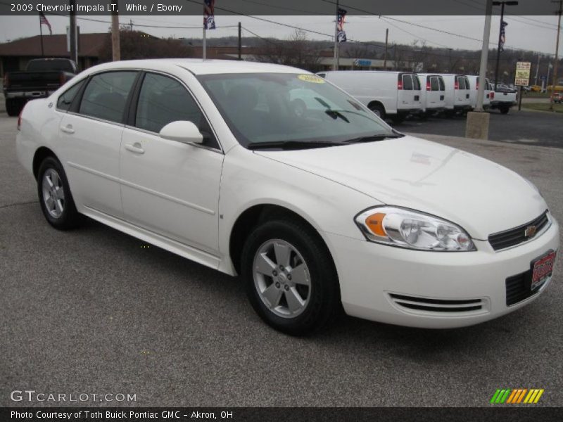 White / Ebony 2009 Chevrolet Impala LT