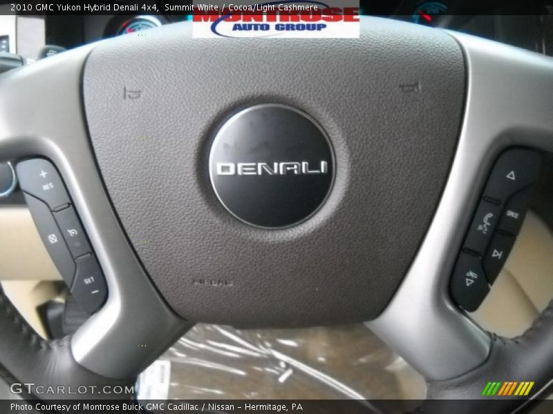 Summit White / Cocoa/Light Cashmere 2010 GMC Yukon Hybrid Denali 4x4