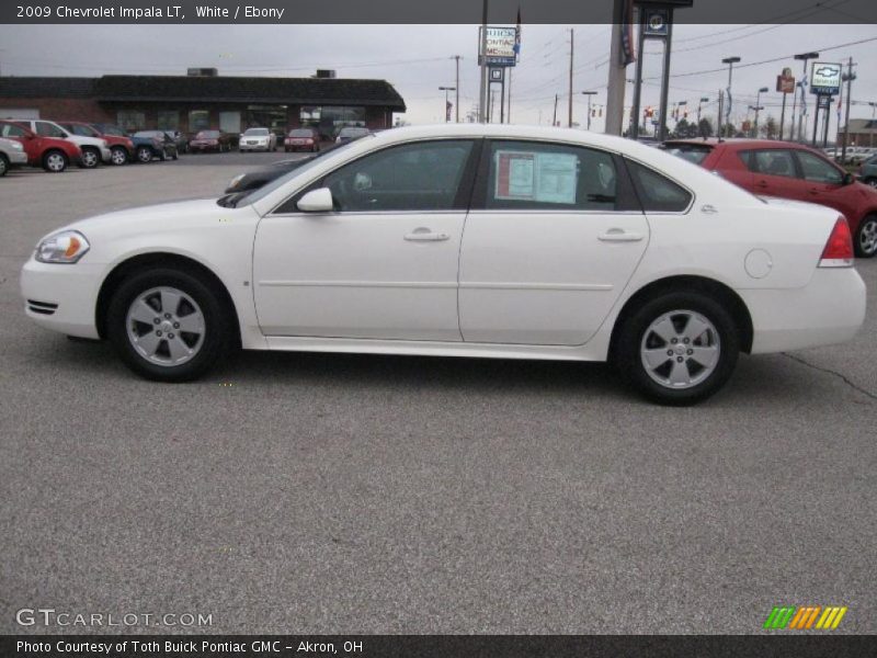 White / Ebony 2009 Chevrolet Impala LT