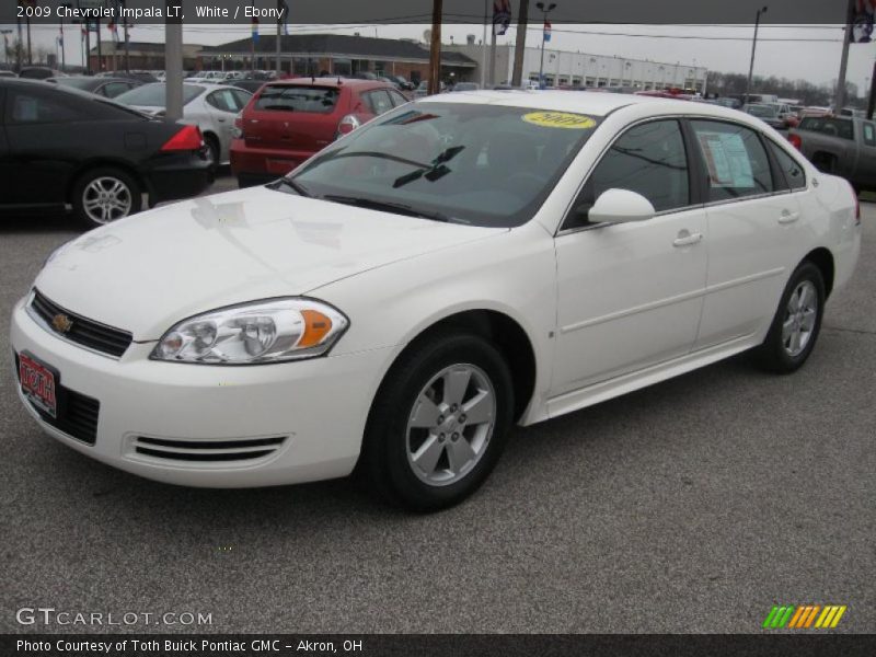 White / Ebony 2009 Chevrolet Impala LT