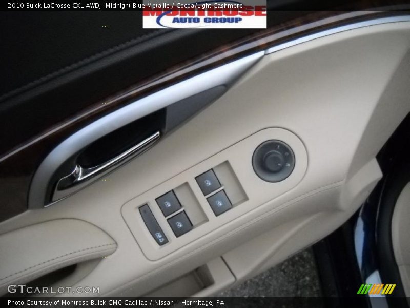 Midnight Blue Metallic / Cocoa/Light Cashmere 2010 Buick LaCrosse CXL AWD