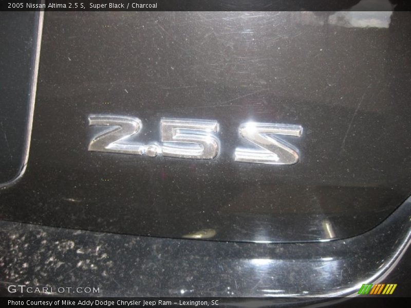 Super Black / Charcoal 2005 Nissan Altima 2.5 S