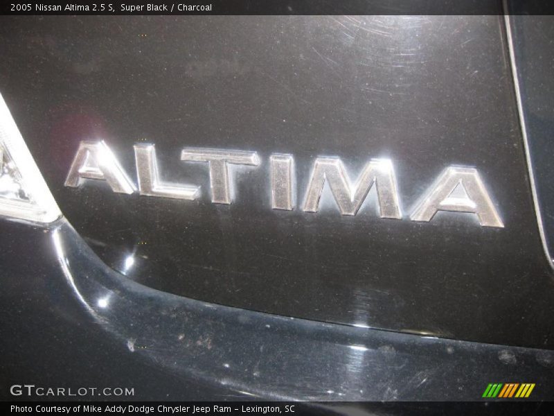 Super Black / Charcoal 2005 Nissan Altima 2.5 S