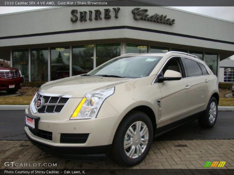 Gold Mist / Shale/Brownstone 2010 Cadillac SRX 4 V6 AWD