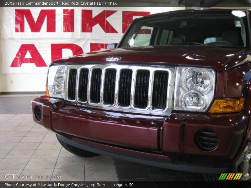 Red Rock Crystal Pearl / Khaki 2009 Jeep Commander Sport