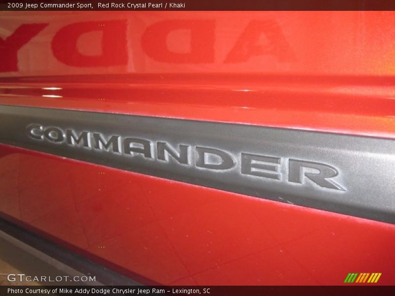 Red Rock Crystal Pearl / Khaki 2009 Jeep Commander Sport