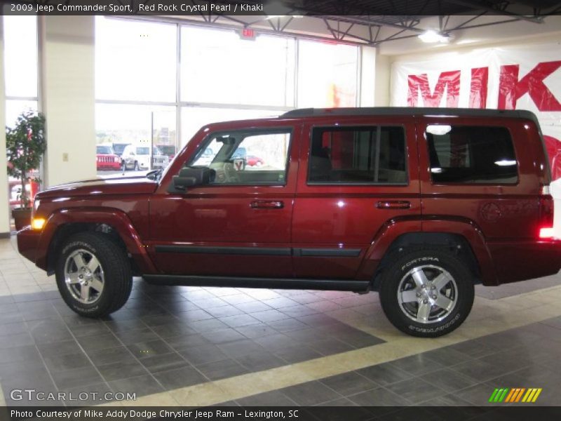 Red Rock Crystal Pearl / Khaki 2009 Jeep Commander Sport