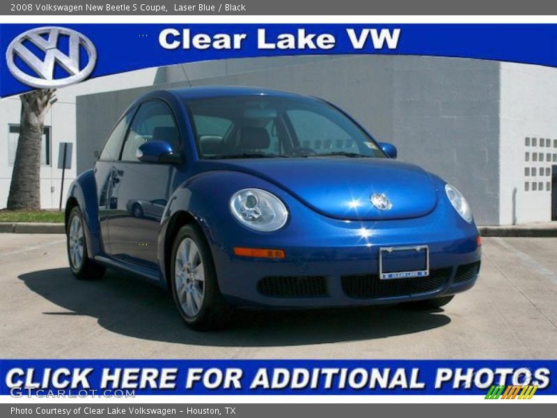 Laser Blue / Black 2008 Volkswagen New Beetle S Coupe