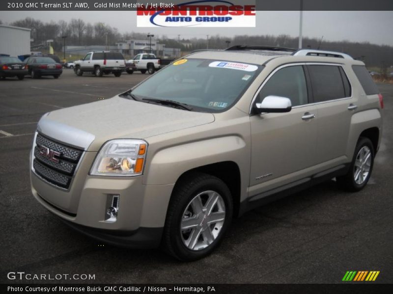 Gold Mist Metallic / Jet Black 2010 GMC Terrain SLT AWD