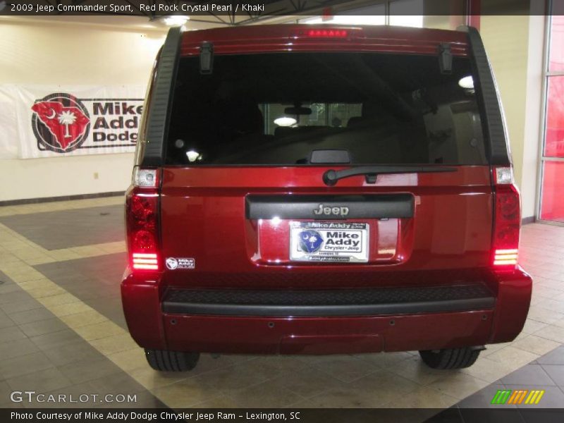Red Rock Crystal Pearl / Khaki 2009 Jeep Commander Sport