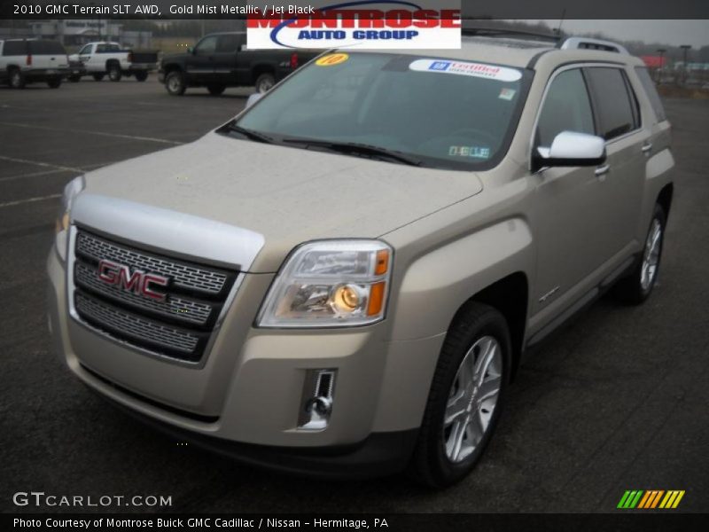 Gold Mist Metallic / Jet Black 2010 GMC Terrain SLT AWD