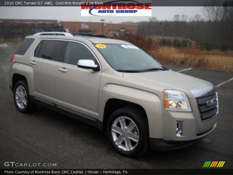 Gold Mist Metallic / Jet Black 2010 GMC Terrain SLT AWD