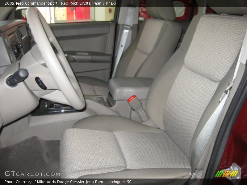 Red Rock Crystal Pearl / Khaki 2009 Jeep Commander Sport