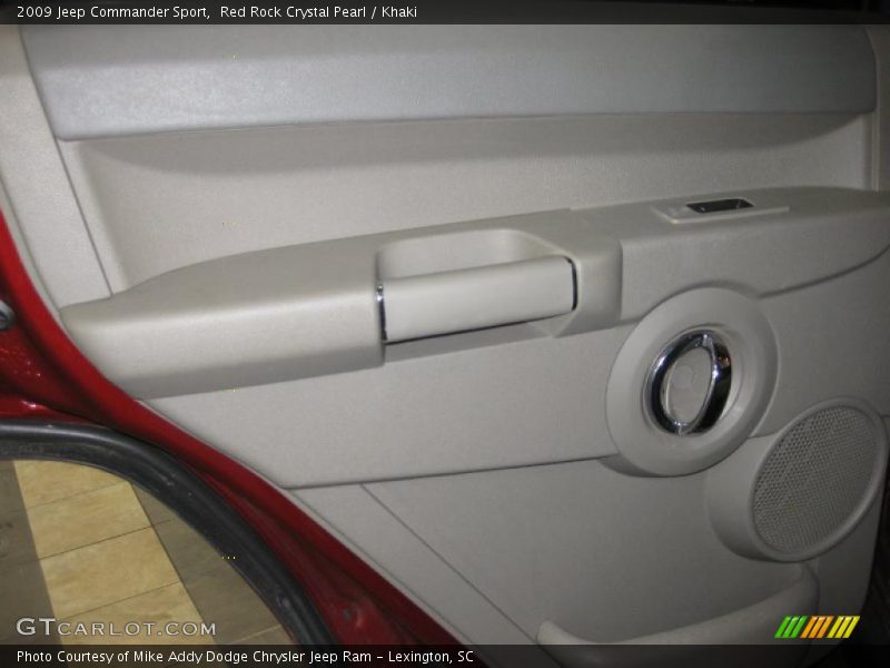 Red Rock Crystal Pearl / Khaki 2009 Jeep Commander Sport