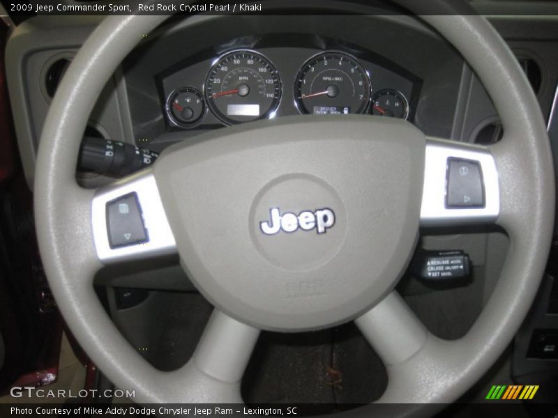 Red Rock Crystal Pearl / Khaki 2009 Jeep Commander Sport
