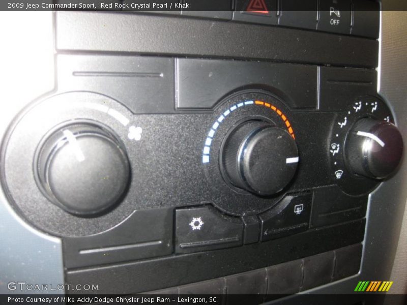 Red Rock Crystal Pearl / Khaki 2009 Jeep Commander Sport