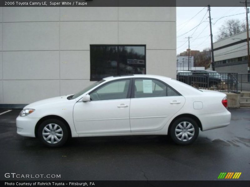 Super White / Taupe 2006 Toyota Camry LE