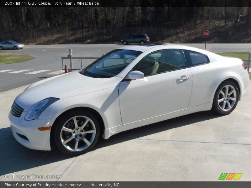 Ivory Pearl / Wheat Beige 2007 Infiniti G 35 Coupe