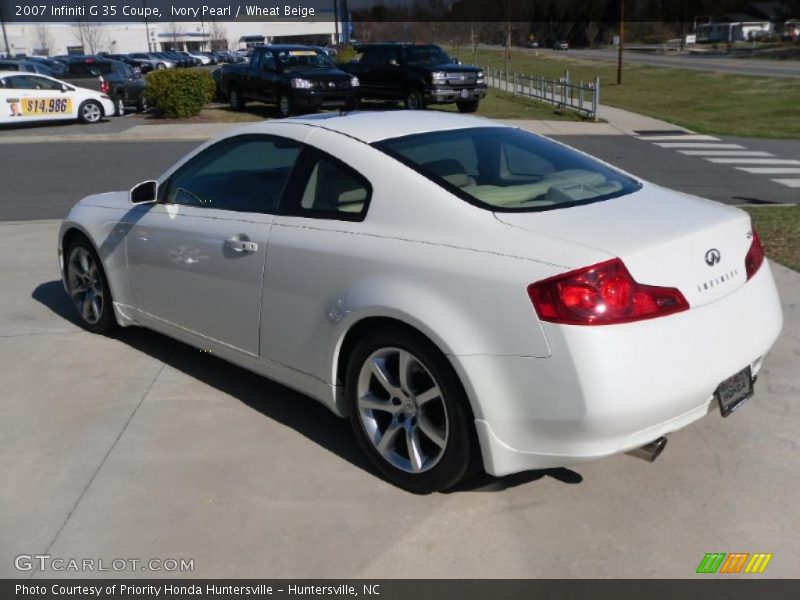 Ivory Pearl / Wheat Beige 2007 Infiniti G 35 Coupe