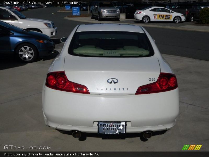Ivory Pearl / Wheat Beige 2007 Infiniti G 35 Coupe