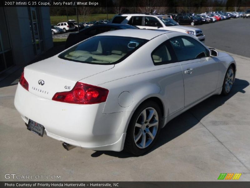 Ivory Pearl / Wheat Beige 2007 Infiniti G 35 Coupe