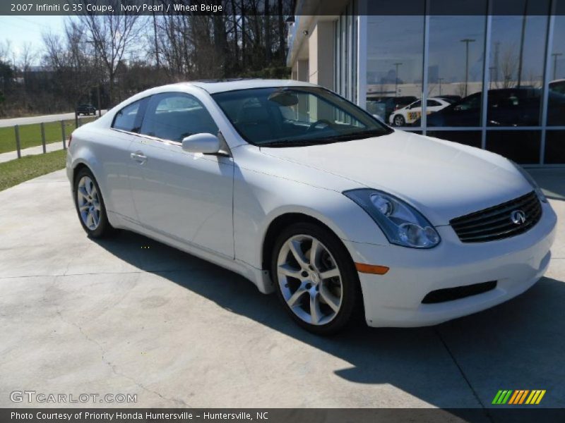 Ivory Pearl / Wheat Beige 2007 Infiniti G 35 Coupe