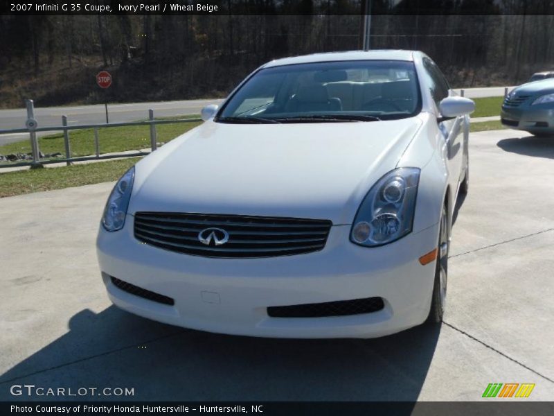 Ivory Pearl / Wheat Beige 2007 Infiniti G 35 Coupe