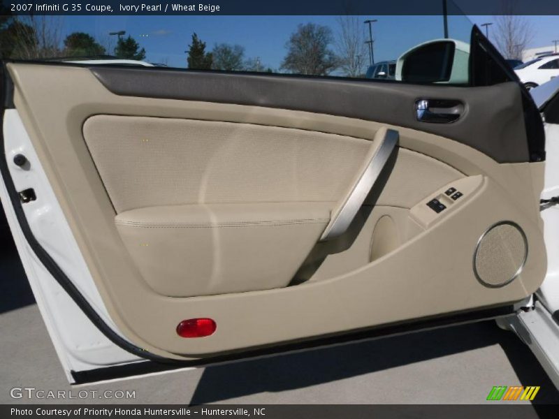 Ivory Pearl / Wheat Beige 2007 Infiniti G 35 Coupe