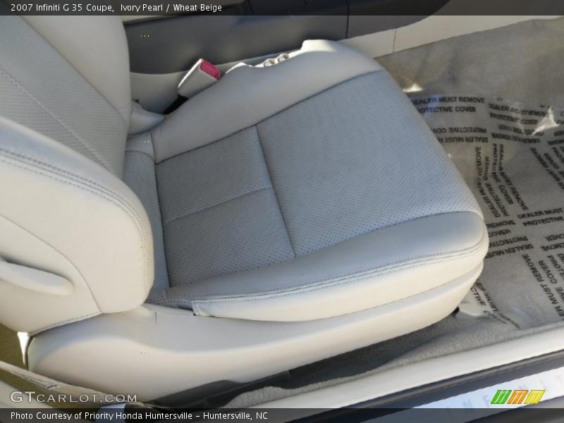 Ivory Pearl / Wheat Beige 2007 Infiniti G 35 Coupe