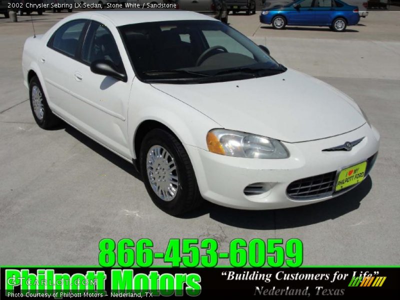 Stone White / Sandstone 2002 Chrysler Sebring LX Sedan