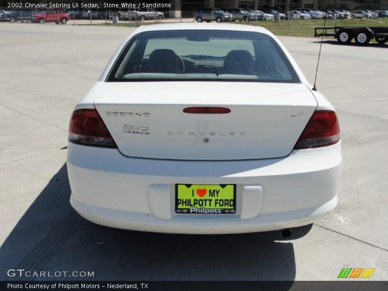 Stone White / Sandstone 2002 Chrysler Sebring LX Sedan