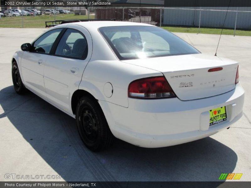 Stone White / Sandstone 2002 Chrysler Sebring LX Sedan
