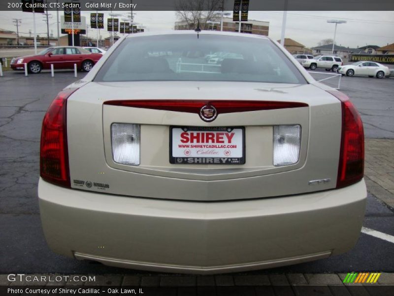 Gold Mist / Ebony 2007 Cadillac CTS Sedan
