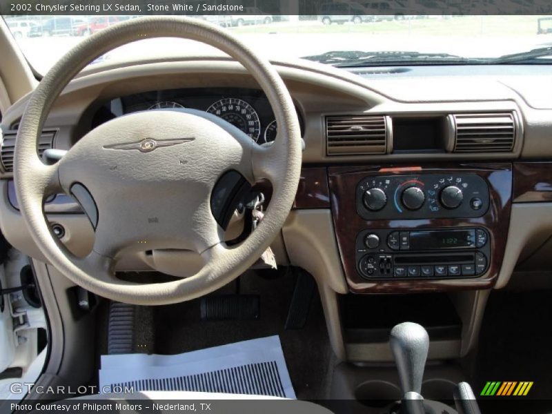 Stone White / Sandstone 2002 Chrysler Sebring LX Sedan