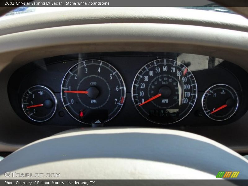 Stone White / Sandstone 2002 Chrysler Sebring LX Sedan