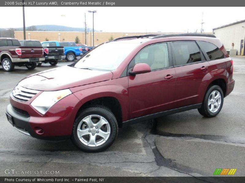 Cranberry Red Metallic / Beige 2008 Suzuki XL7 Luxury AWD