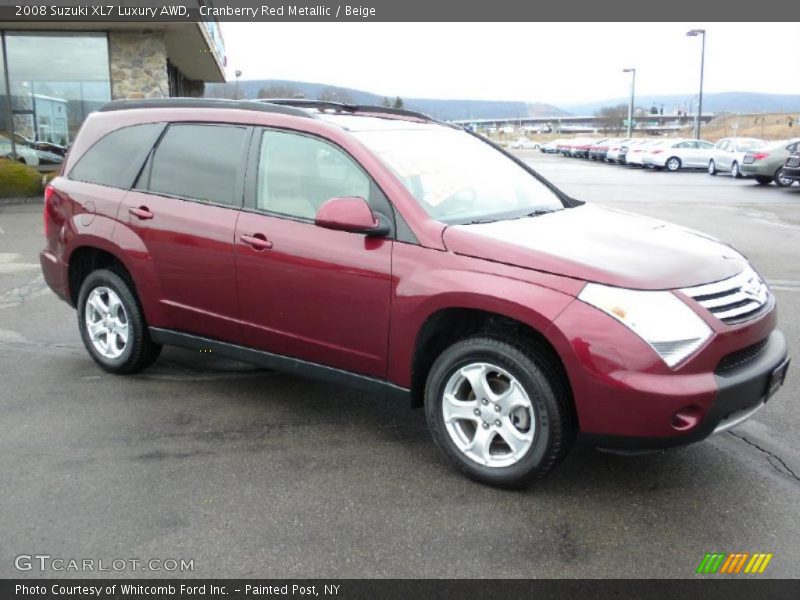 Cranberry Red Metallic / Beige 2008 Suzuki XL7 Luxury AWD